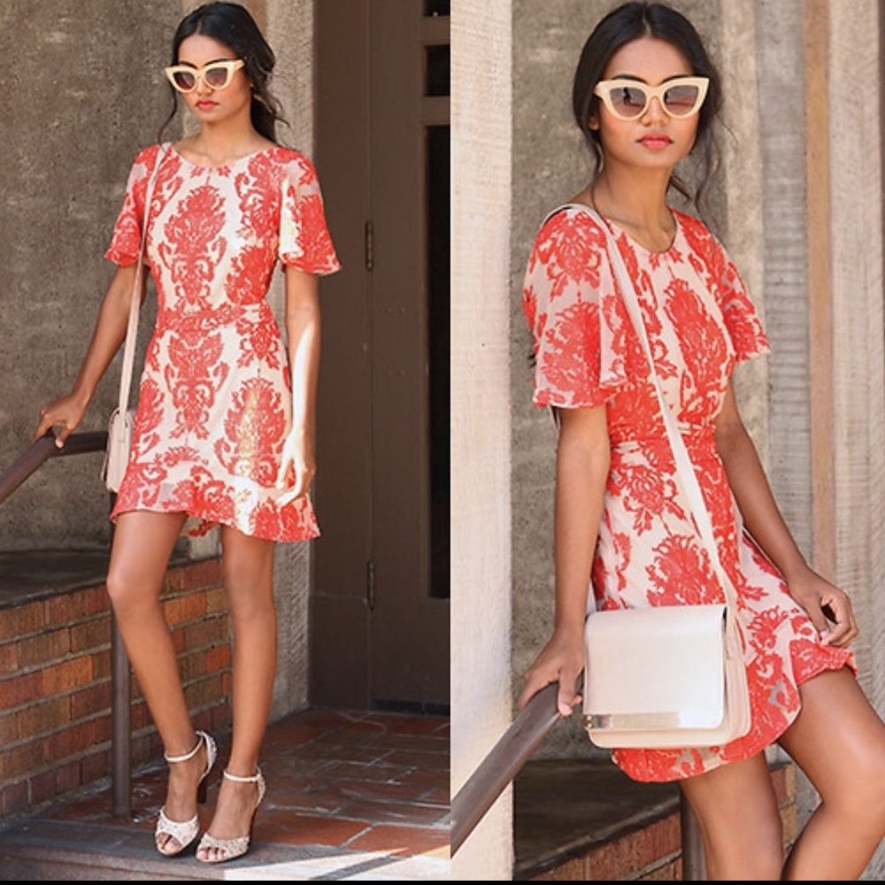 For Love and Lemons San Marcos Mini Dress - Red S